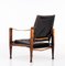 Schwarzer Safari Stuhl aus Leder von Kaare Klint, 1960er 4