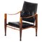 Black Leather Safari Chair by Kaare Klint, 1960s 1