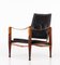 Schwarzer Safari Stuhl aus Leder von Kaare Klint, 1960er 2