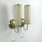 Art Deco Tubular Opaline Glass & Brass Sconces, Germany, 1930s, Set of 2, Image 3