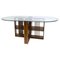 Mid-Century Modern Italian Dining Table in Wood and Glass, 1960s, Image 1