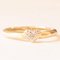 9 Karat Yellow Gold Band Ring with 9 Karat White Gold Heart-Shaped Decoration and Diamond, 1950s 7