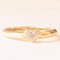 9 Karat Yellow Gold Band Ring with 9 Karat White Gold Heart-Shaped Decoration and Diamond, 1950s, Image 7