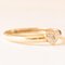 9 Karat Yellow Gold Band Ring with 9 Karat White Gold Heart-Shaped Decoration and Diamond, 1950s 6