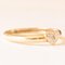 9 Karat Yellow Gold Band Ring with 9 Karat White Gold Heart-Shaped Decoration and Diamond, 1950s, Image 6