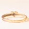 9 Karat Yellow Gold Band Ring with 9 Karat White Gold Heart-Shaped Decoration and Diamond, 1950s 5