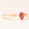 Vintage 10 Karat Yellow Gold Ring with Synthetic Pink Spinel and Diamonds 6