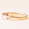 Vintage 9 Karat Yellow and White Gold Band with Synthetic Rubies and Diamonds, Image 3