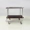 Italian Mid-Century Modern Wood and Metal Cart with Double Shelf, 1940s 3