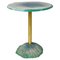 Italian Modern Brass and Ceramic Dining Table with Engraved Decor, 1980s 1