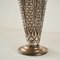 Handmade Art Deco Vase in Patinated Silver Plate, 1930s 5