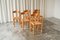 Rustikale Stühle aus Kiefernholz & Rush im Chalet-Stil von Vico Magistretti, 1960er, 6er Set 4