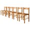 Rustikale Stühle aus Kiefernholz & Rush im Chalet-Stil von Vico Magistretti, 1960er, 6er Set 1