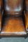 Large Sheep Leather Wing Chair, Image 7