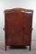 Large Sheep Leather Wing Chair 5