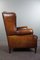Large Sheep Leather Wing Chair 4