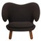 Pelikan Chair in Dark Gray Hallingdal Fabric by Finn Juhl 1