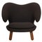 Pelikan Chair in Dark Gray Hallingdal Fabric by Finn Juhl, Image 1