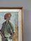 Standing Figure, 1950s, Oil on Board, Framed 8