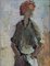 Standing Figure, 1950s, Oil on Board, Framed 11