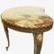 Tavolino vintage barocco a forma di rene in marmo e ottone, Immagine 4