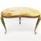 Table d'Appoint Baroque Vintage en Forme de Rein en Marbre & Laiton 3
