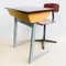 Vintage Desk with School Chair, 1950s, Set of 2 2