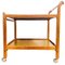 Vintage English Wood Bar Cart from Staples & Co., 1960s 1