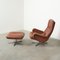 S231 Lounge Chair & Stool from de Sede, 1970s, Set of 2 4