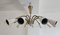 Lámpara de araña Spider o Sputnik Mid-Century moderna de 12 brazos de Stilnovo, Italia, años 50, Imagen 9