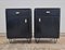 Art Deco Black Nightstands, Former Yugoslavia, 1930s, Set of 2 4