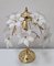 Lámpara de mesa Hollywood Regency floral de cristal de Murano, Italia, años 70, Imagen 7