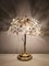 Lámpara de mesa Hollywood Regency floral de cristal de Murano, Italia, años 70, Imagen 2