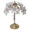 Hollywood Regency Murano Glass Floral Table Lamp, Italy, 1970s 1