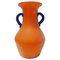 Orangefarbene Scavo Vase aus Muranoglas von Carlo Moretti, Italien, 1970er 1