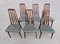 Eva Chairs in Rosewood attributed to Niels Koefoed, Denmark, 1960s, Set of 6 2