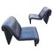 Fauteuil Postmoderne en Cuir de style Etienne Fermigier, Suisse, 1978 1