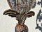 Candelabro antico barocco a tre braccia in ferro battuto con affresco di San Giuseppe, Immagine 7