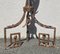 Antique Baroque Wrought Iron 3-Arm Candelabra with Fresco of Saint Joseph 10