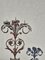 Candelabro antico barocco a tre braccia in ferro battuto con affresco di San Giuseppe, Immagine 3