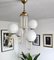 Mid-Century Modern Chandelier with Opaline Glass Balls, Italy, 1960s 2