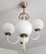 Mid-Century Modern Chandelier with Opaline Glass Balls, Italy, 1960s, Image 10