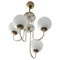 Mid-Century Modern Chandelier with Opaline Glass Balls, Italy, 1960s 1