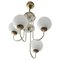 Mid-Century Modern Chandelier with Opaline Glass Balls, Italy, 1960s, Image 1