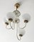Lámpara de araña Mid-Century moderna con bolas de vidrio opalino, Italia, años 60, Imagen 8