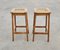 Bar Stools with Danish Paper Cord Seats in the style of Hans J. Wegner, 1960s, Set of 2 2