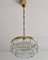 Lámpara de araña Hollywood Regency pequeña con cristales en forma de lágrima, Austria, años 40, Imagen 3