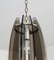 Glass Pendant Light in Chrome and Smoked Glass in the style of Fontana Arte, Italy, 1970s 6