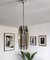 Glass Pendant Light in Chrome and Smoked Glass in the style of Fontana Arte, Italy, 1970s 2