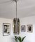 Glass Pendant Light in Chrome and Smoked Glass in the style of Fontana Arte, Italy, 1970s, Image 2